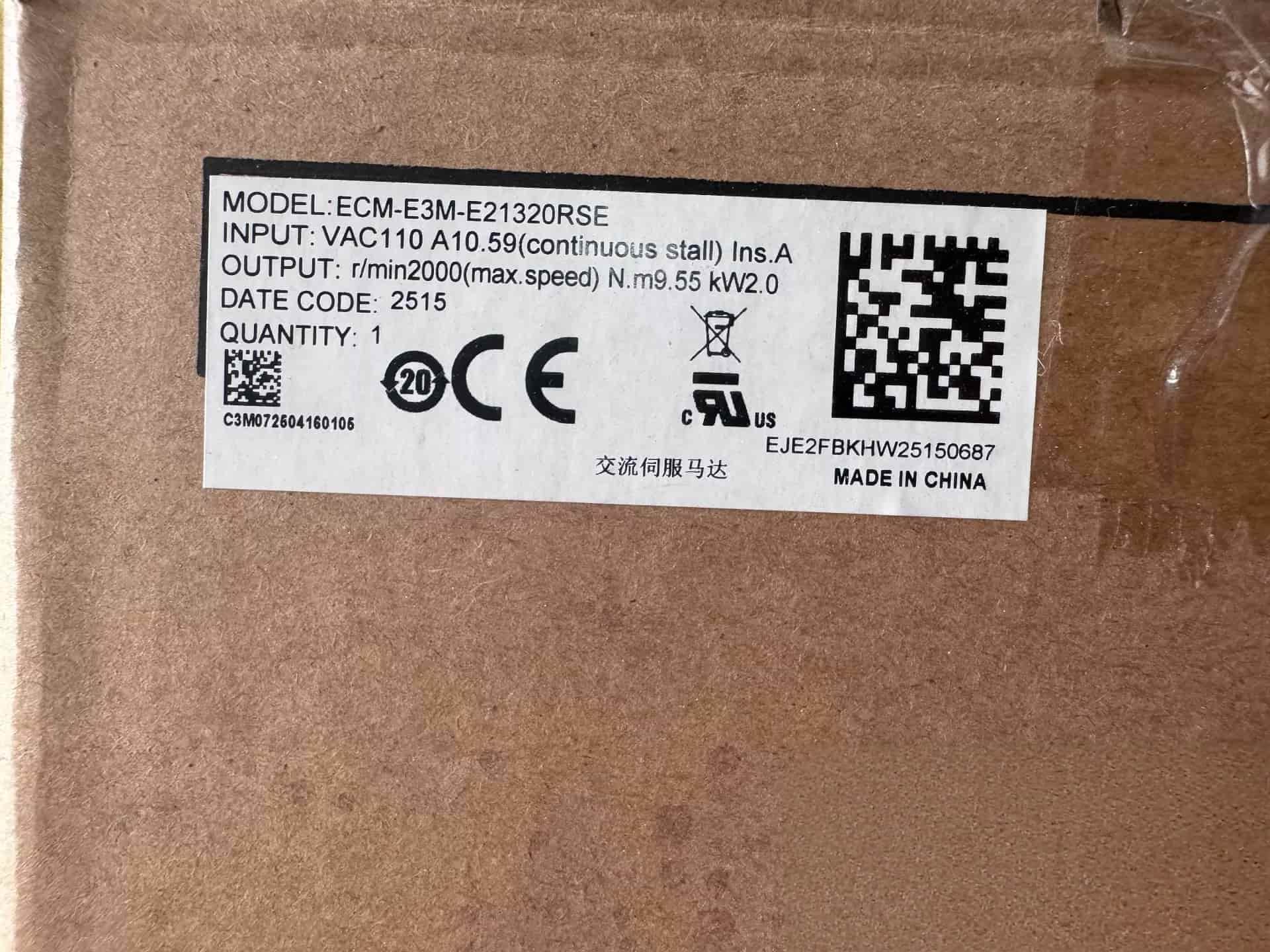 100% العلامة التجارية الجديدة الأصلية والحقيقية دلتا ECM-E3M-E21320RSE محولات التردد محرك سيرفو