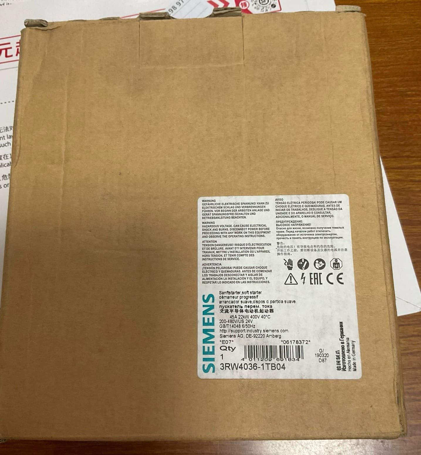 العلامة التجارية الجديدة، الأصلية، مباشرة من المصنع Siemens 3RW4036-1TB04 Soft Starter SIRIUS SOFT STARTER