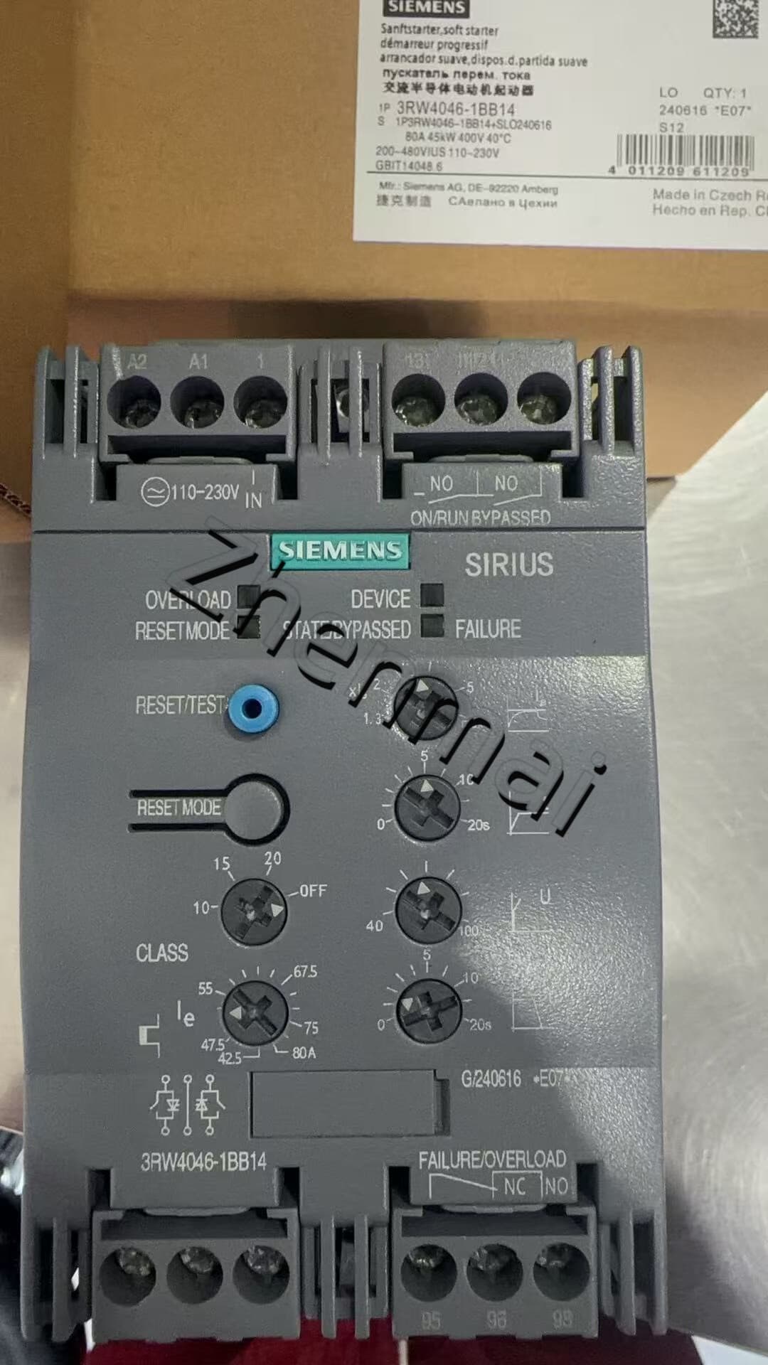 العلامة التجارية الجديدة، الأصلية، مباشرة من المصنع Siemens 3RW4046-1BB14 Soft Starter SIRIUS SOFT STARTER